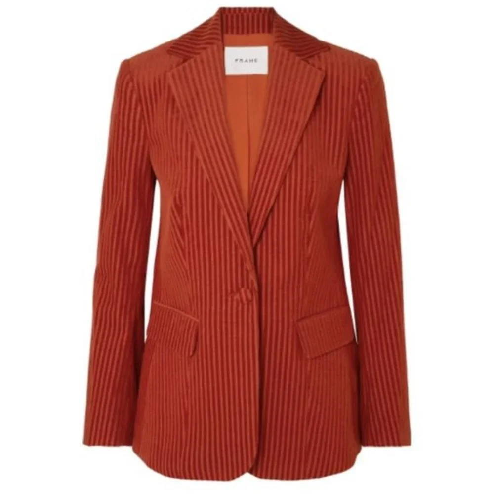 NWOT FRAME Women's Striped Corduroy Blazer - Picture 1 of 8